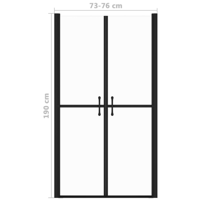 Vrata za tuš prozorna ESG (73-76)x190 cm